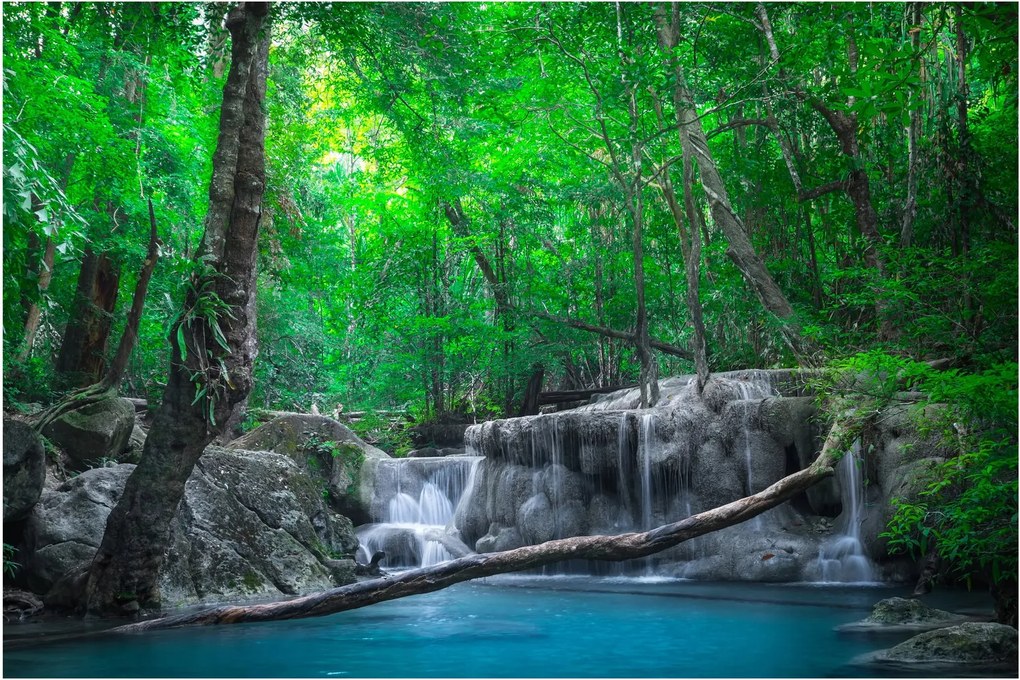 Kép - Erawan vízesés, Kanchanaburi, Thaiföld (90x60 cm)