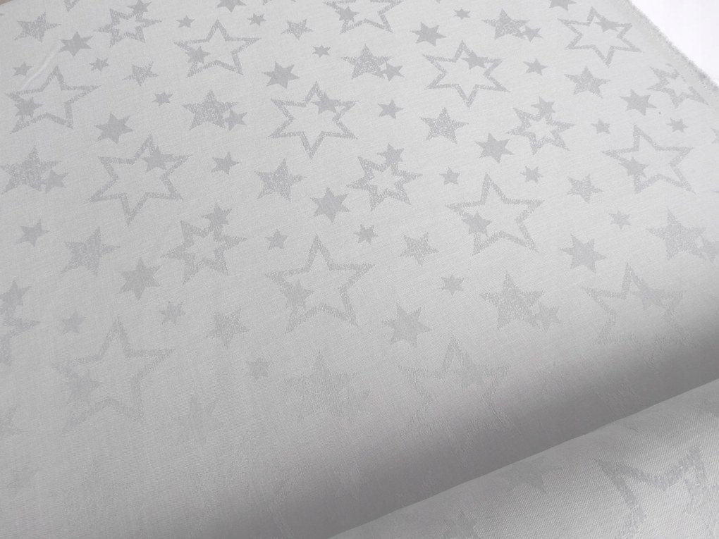 Mg Tk asztalterítő Cosmo Hamu Csillagok 175cm Karácsony