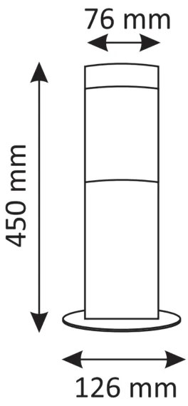 LED RGBW dimmelhető kültéri lámpa OSLO 1xE27/6,5W/230V IP44 antracit