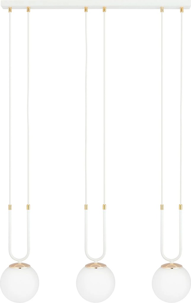Emibig modern függeszték glam fehér emi1115/3