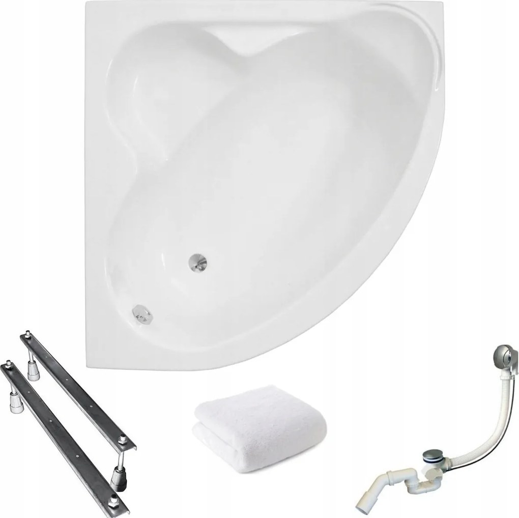 Sarokkád Standard 120x120 Polimat ajándék szifon króm lábak törölköző