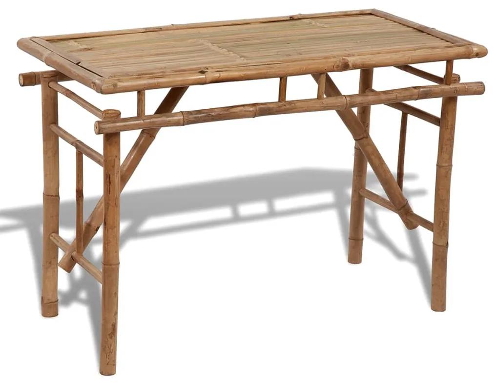 vidaXL bambusz összecsukható kerti asztal 120 x 50 x 77 cm