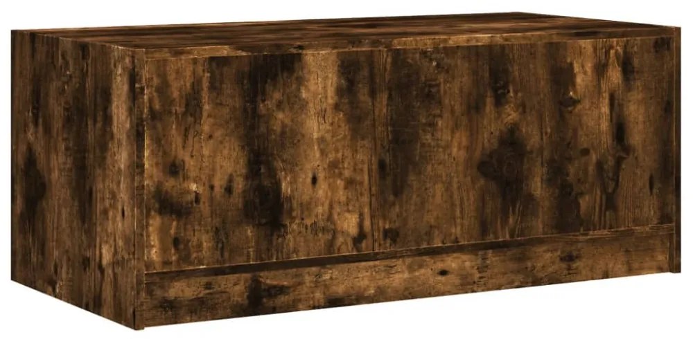 füstös tölgy színű dohányzóasztal üvegajtókkal 102 x 50 x 42 cm