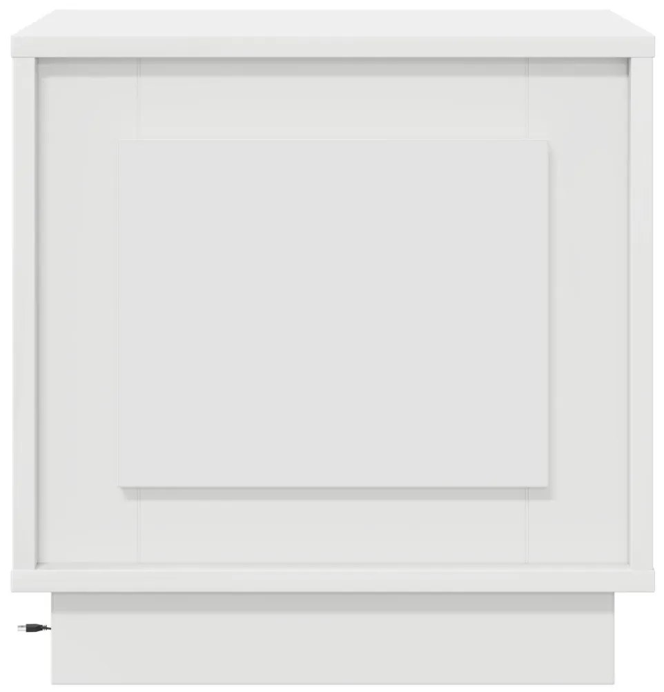 Éjjeli szekrény LED fényekkel 2 db Fehér 44x34,5x45 cm