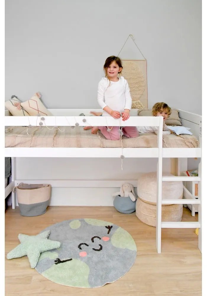 Kék mosható kézi szövésű pamut gyerek szőnyeg ø100 cm Big Big World – Lorena Canals