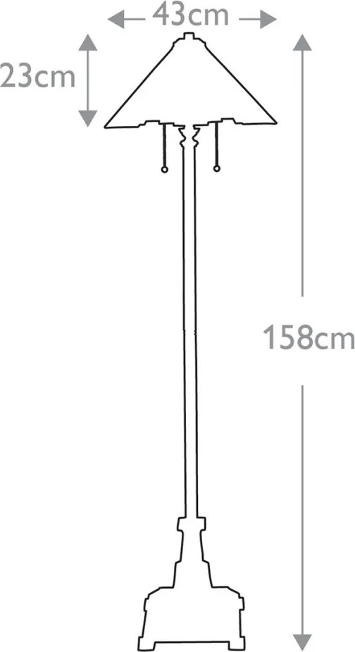 Quoizel INGLENOOK QZ-INGLENOOK-FL Tiffany Állólámpa 2x60W/E27