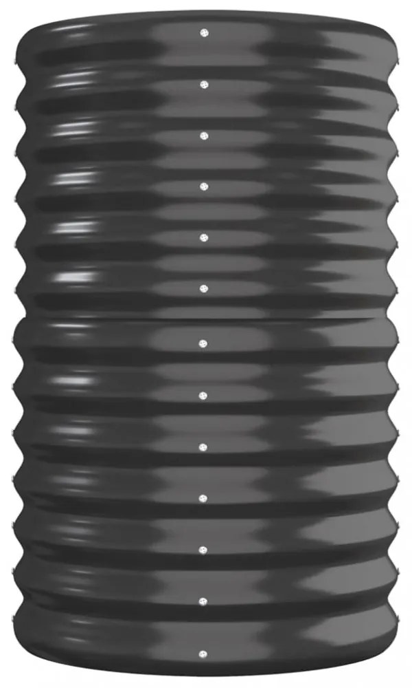 antracitszürke horganyzott acél kerti magaságyás 260x40x68 cm