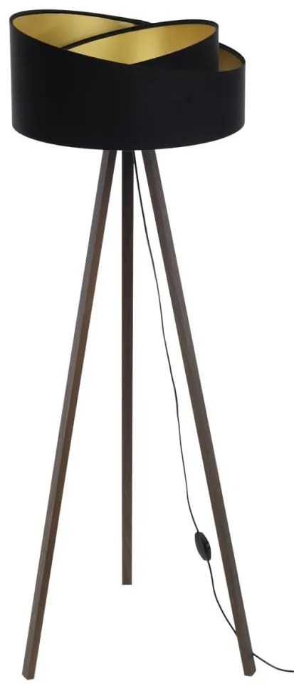 Állólámpa GALAXY 1xE27/60W/230V fekete/barna