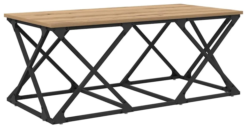 Dohányzóasztal kézműves tölgy 100 x 49 x 40 cm Faanyag