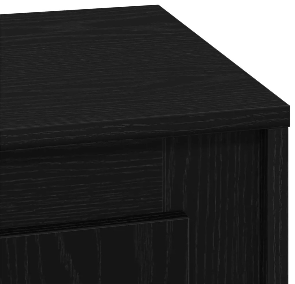 Éjjeli asztal LED világítással Fekete tölgy 44x34,5x45 cm