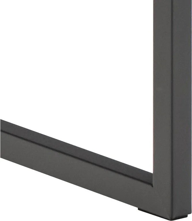 Fekete konzolasztal kőrisfa dekorral 40x140 cm Darlington – Actona