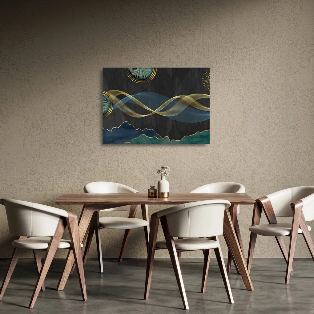 Kép - Absztrakció (üvegen) (70x50 cm)