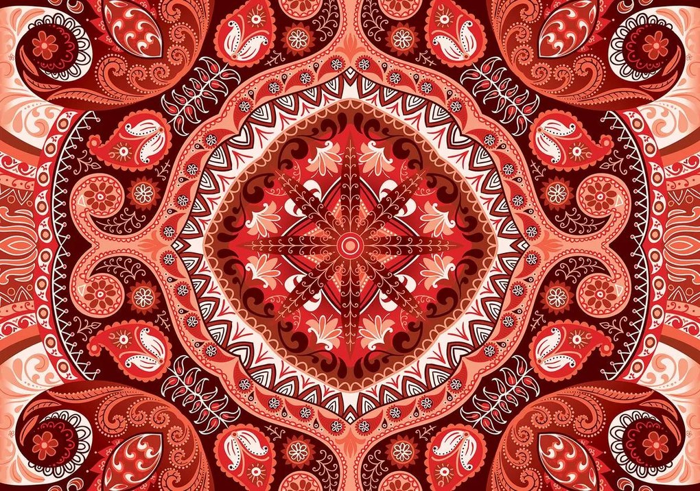 Fotótapéta - Piros mozaik (152,5x104 cm)