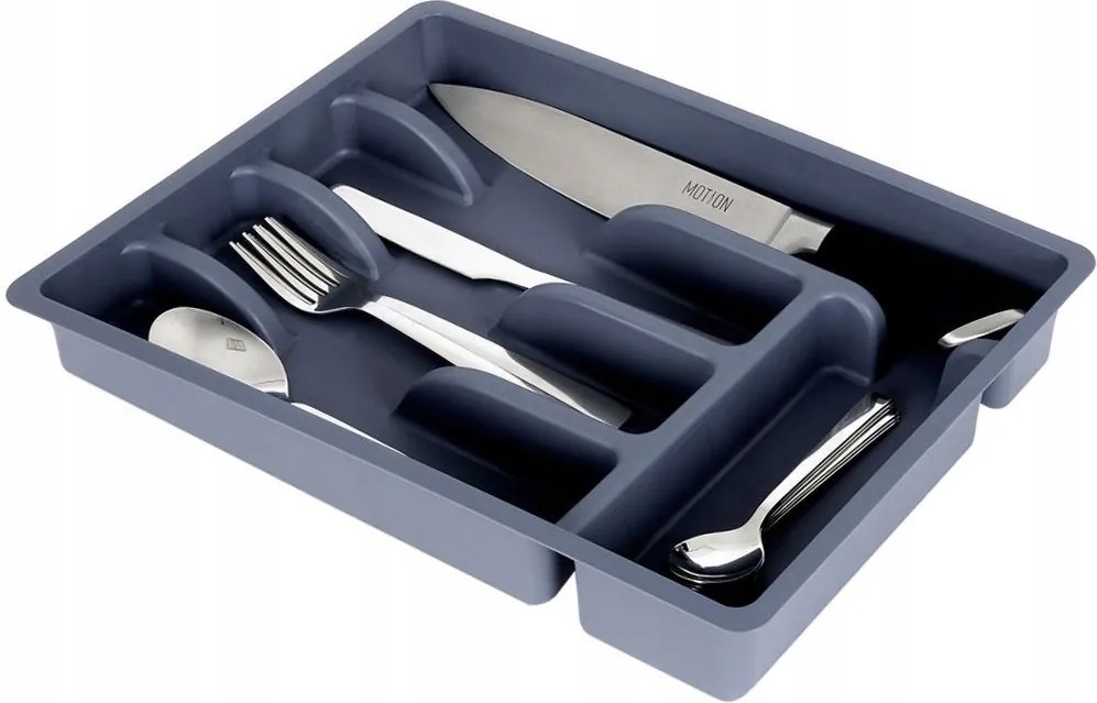 Evőeszköztartó Betét Fiókhoz Szürke Konyhai Rendszerező Tároló Db 36X25CM