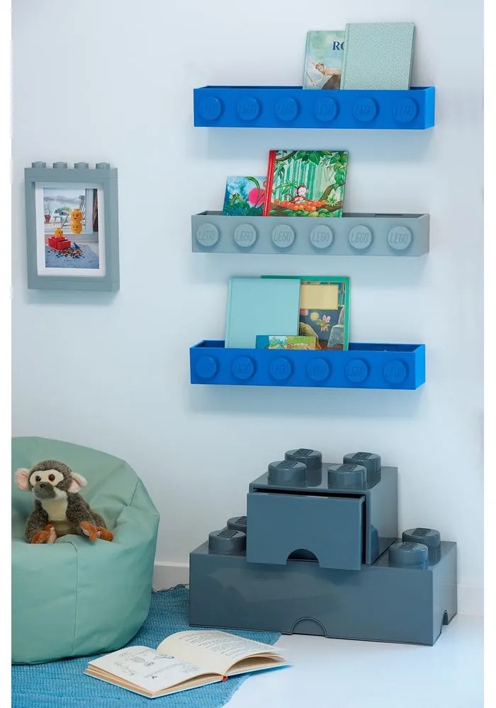 Sleek gyerek szürke fali polc - LEGO®