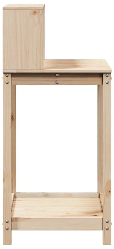 tömör fenyőfa ültetőasztal polccal 82,5 x 50 x 109,5 cm