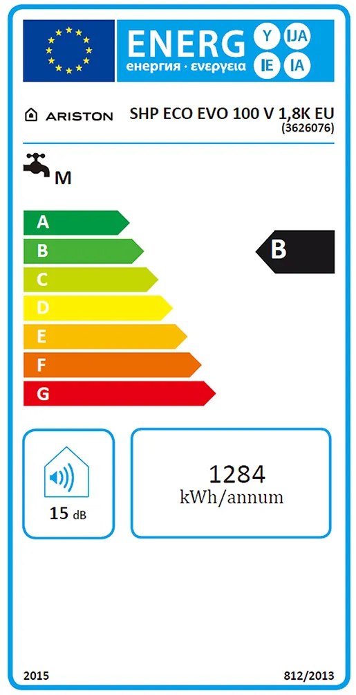 ARISTON SHAPE ECO EVO 100 V Elektromos vízmelegítő, 80l, (1,8kW) 3626076