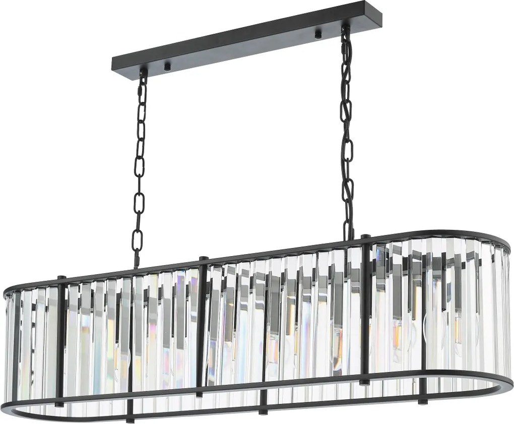 Dar Lighting glamour kristály modern függeszték kiran fekete darkir3422