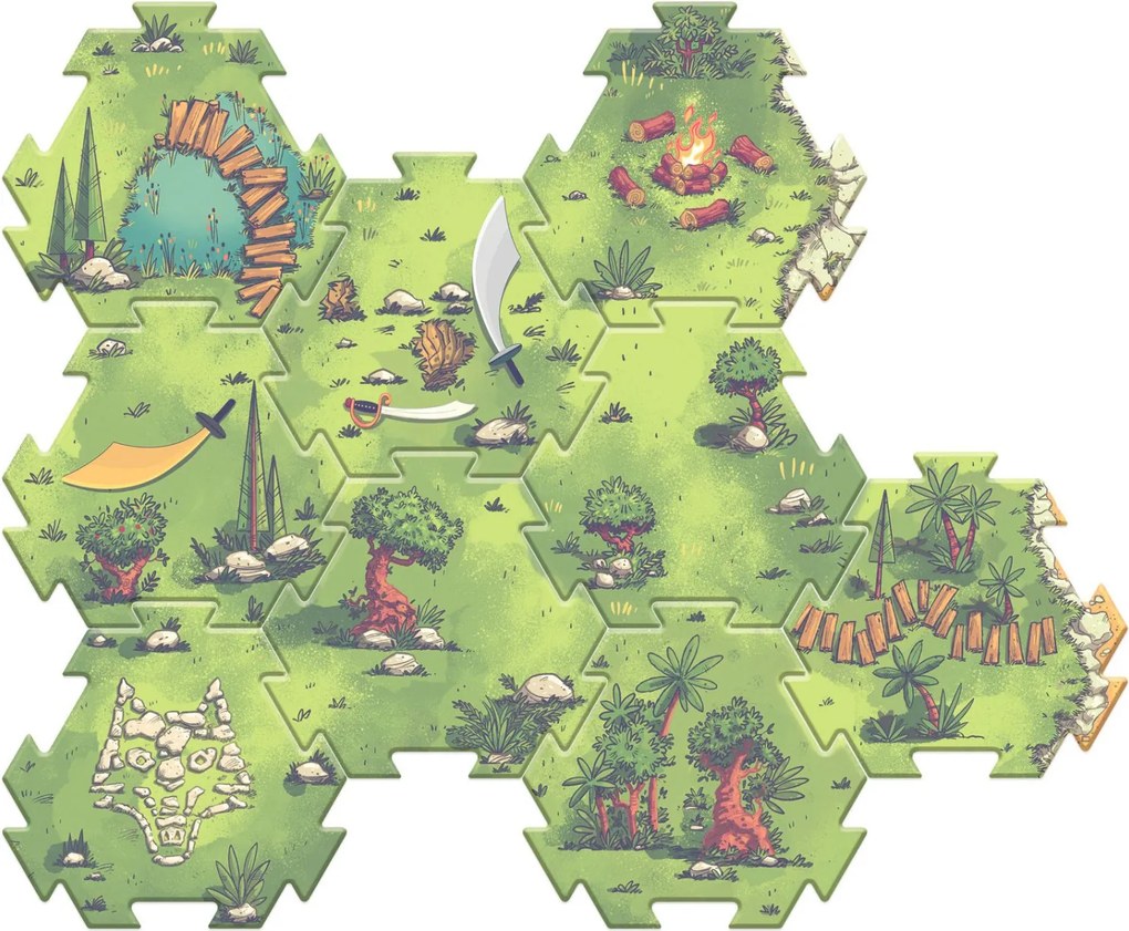 Arty Toys Óriás puzzle - Bestiák birodalma, 18 db-os - Puzzl’Up Voras Furious