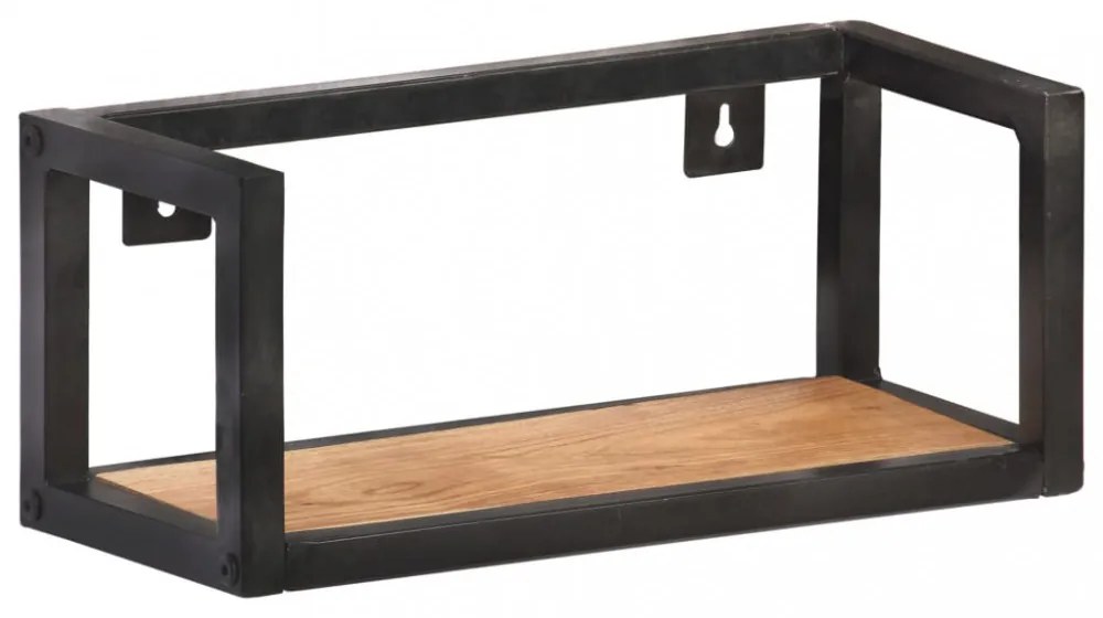 2 db tömör akácfa fali polc 40 cm