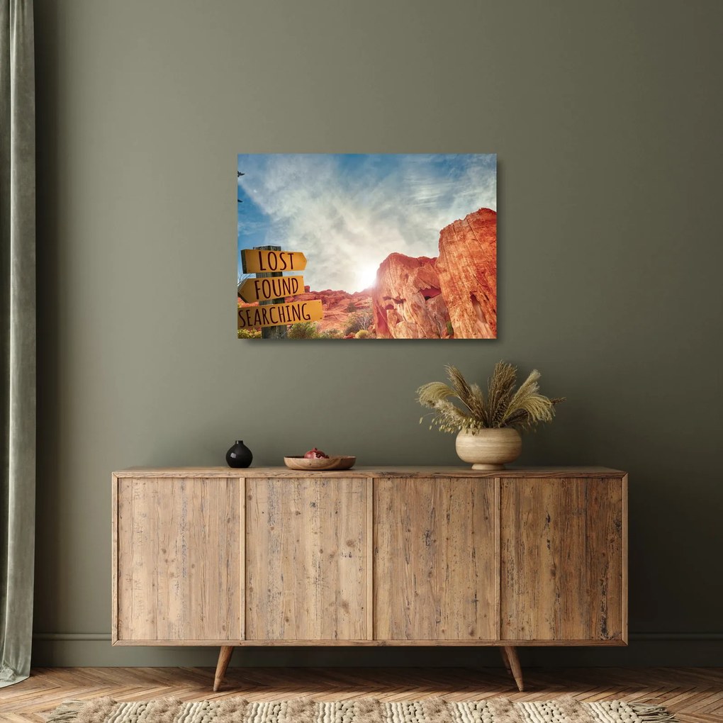 Mutatók felirattal képe (üvegen) (70x50 cm)