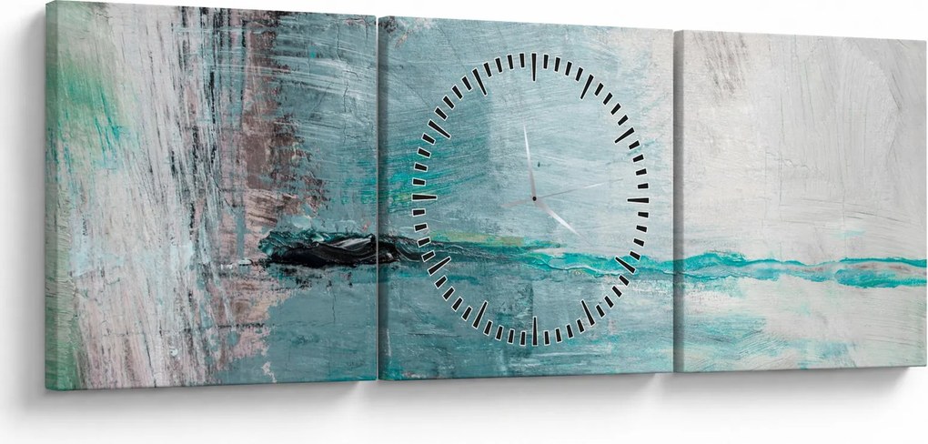 Kép - Absztrakt olajfestmény (órával) (90x30 cm)