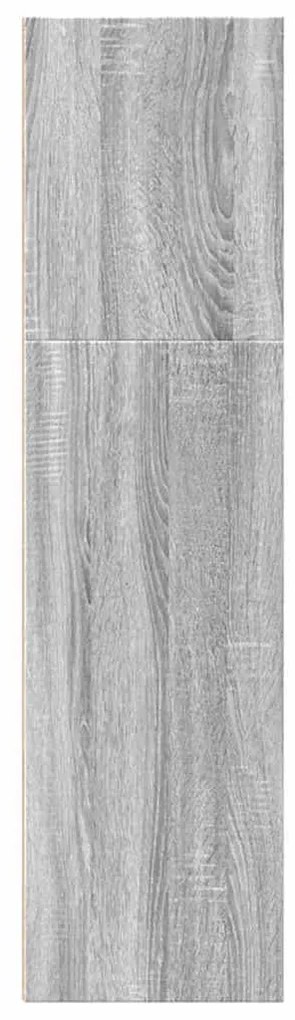 szürke sonoma színű szerelt fa könyvespolc 60 x 30 x 114 cm