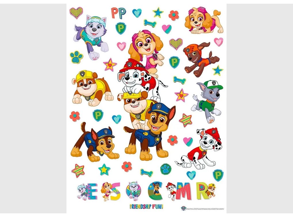 Öntapadó dekoráció Paw Patrol Friendship Fun, 65 x85 cm