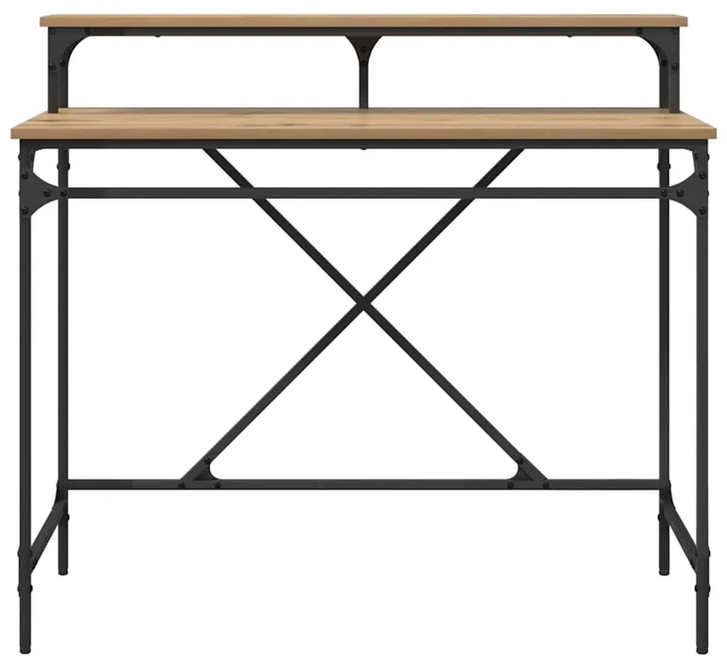 vidaXL Asztal Artisan tölgy 100 x 50 x 90 cm Faanyag