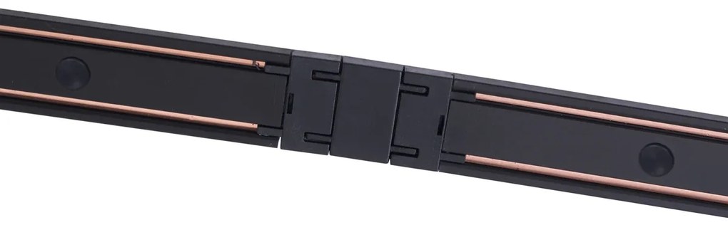 Modern sínrendszer 8 fekete spotlámpával, 1 fázisú, 400 cm - Magnetic Gert