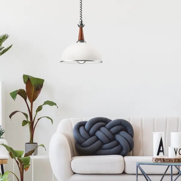 Lehúzható CHIARA csillár 1xE27/60W/230V ezüst/bükk