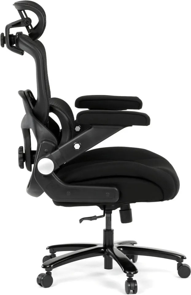 KA-N1313 fekete szövet irodai szék hinta mechanizmussal