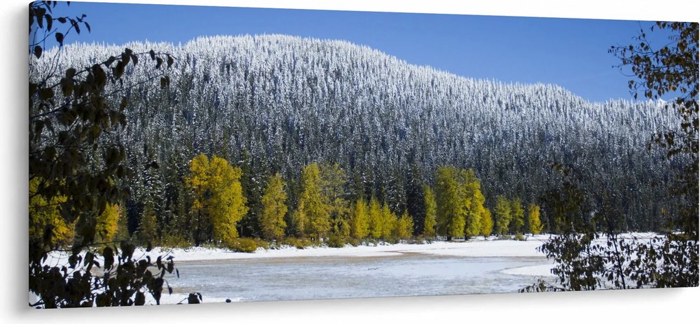 Kép - havas hegyek télen (120x50 cm)