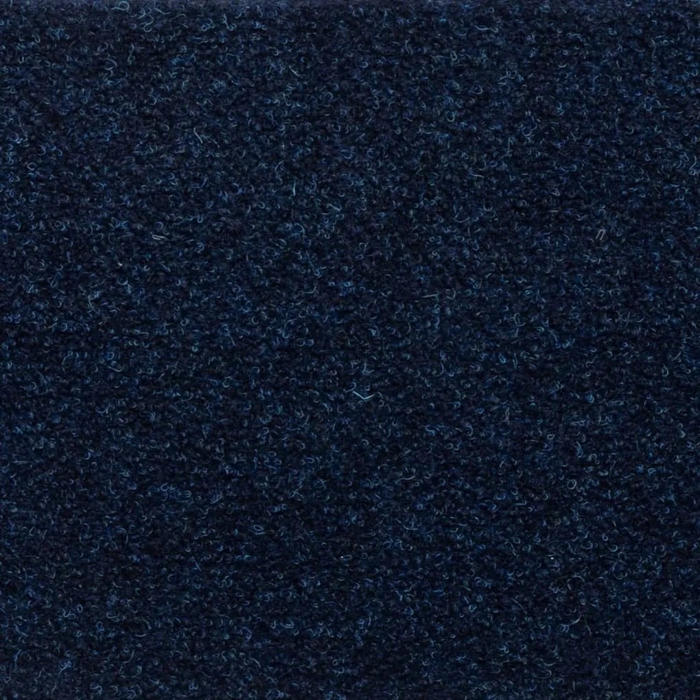 15 db tűvel lyuggatott kék szövet lépcsőszőnyeg 65x21x4 cm