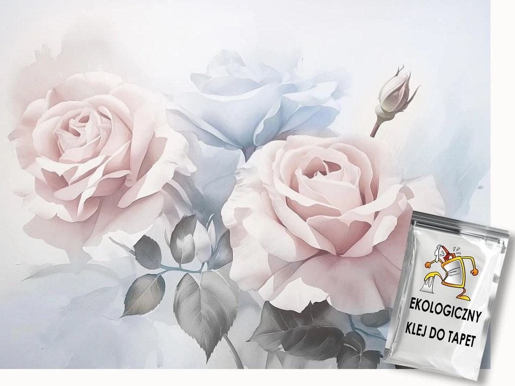 Fotótapéta Flizelina Természet Pasztell Finom Virágok Rózsák 200x140 ragasztó