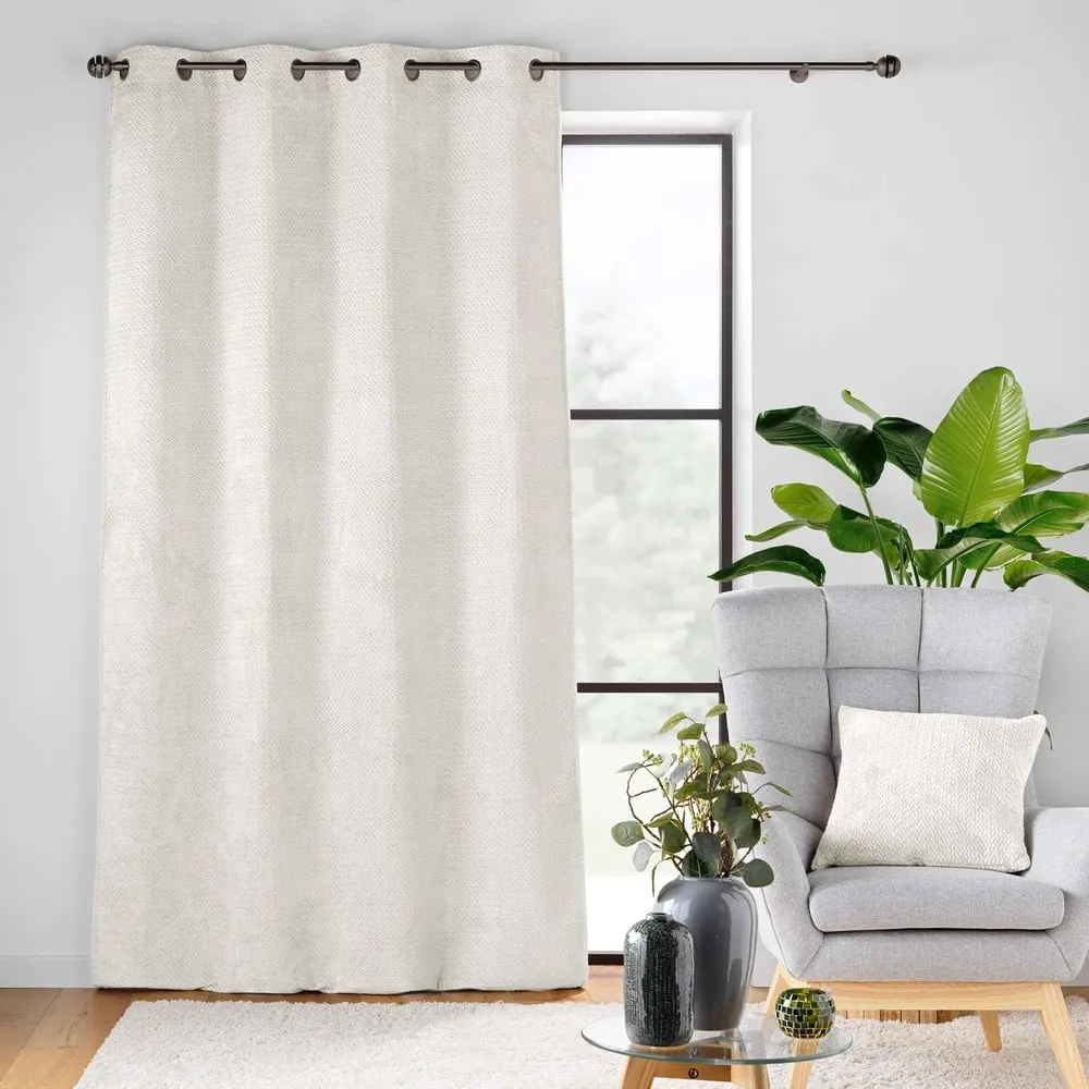 Krémszínű mikroflanel függöny 140x240 cm Flanela – douceur d'intérieur