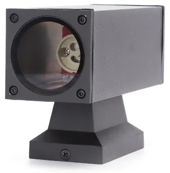 Aigostar - Kültéri fali lámpa 2xGU10/230V fekete IP65 szögletes