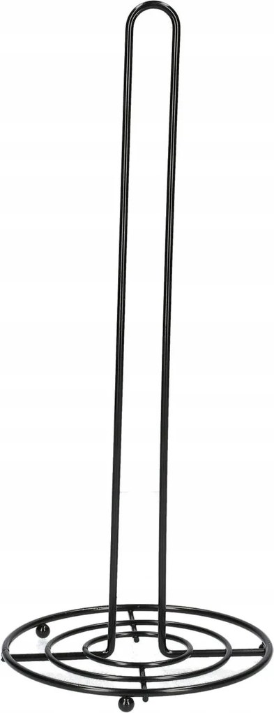 Duncan konyhai törölközőtartó állvány kerek fekete 15x33 cm Homla