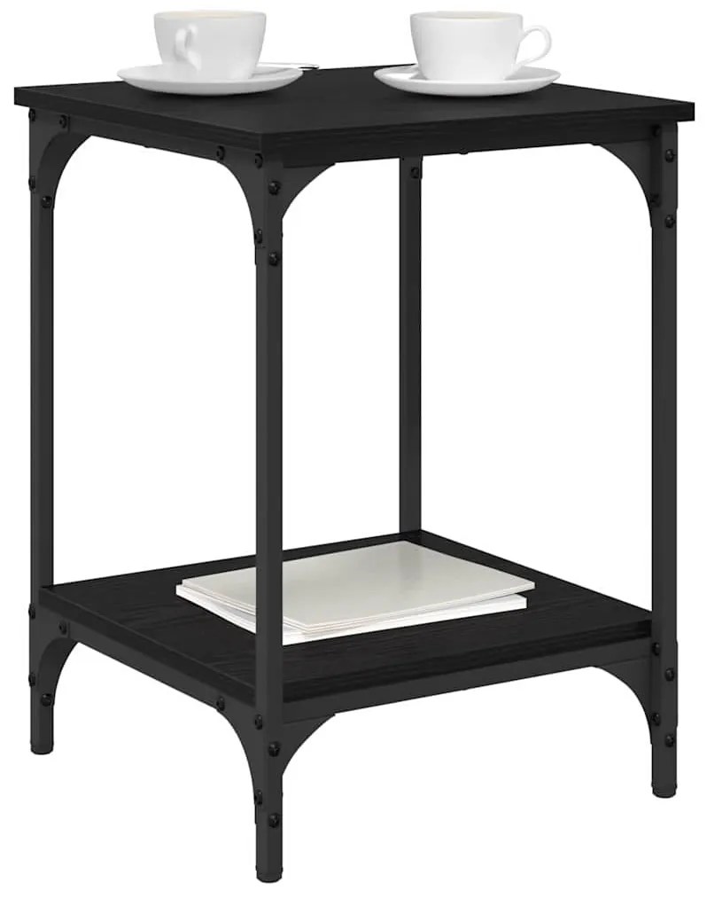 Dohányzóasztal Fekete tölgy 40 x 40 x 55 cm Faanyag