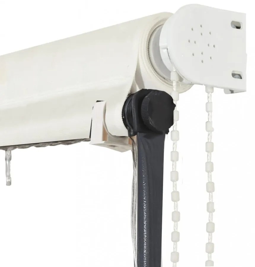 feltekerhető krémszínű napellenző LED-del 300 x 150 cm