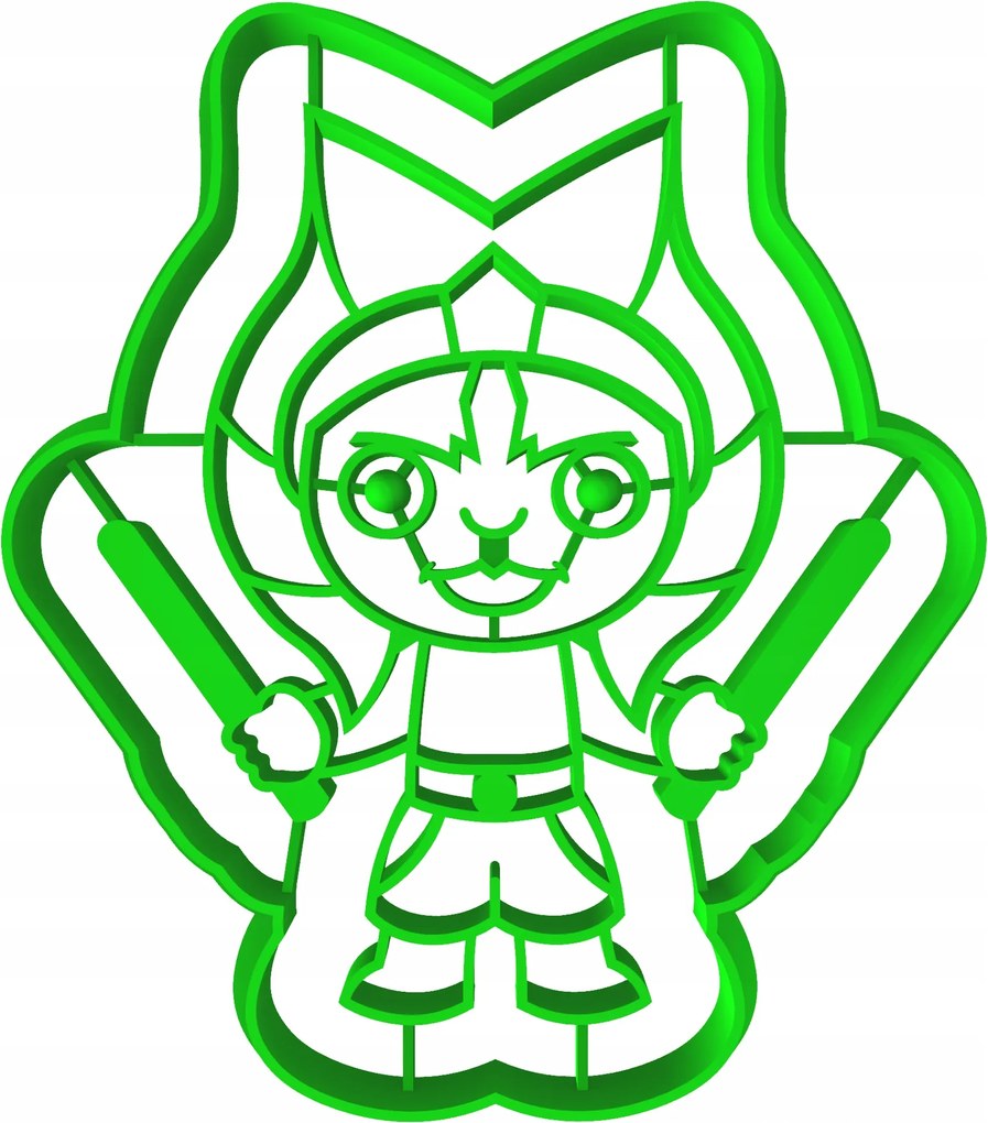Star Wars lyukasztó forma Ahsoka Tano 8cm