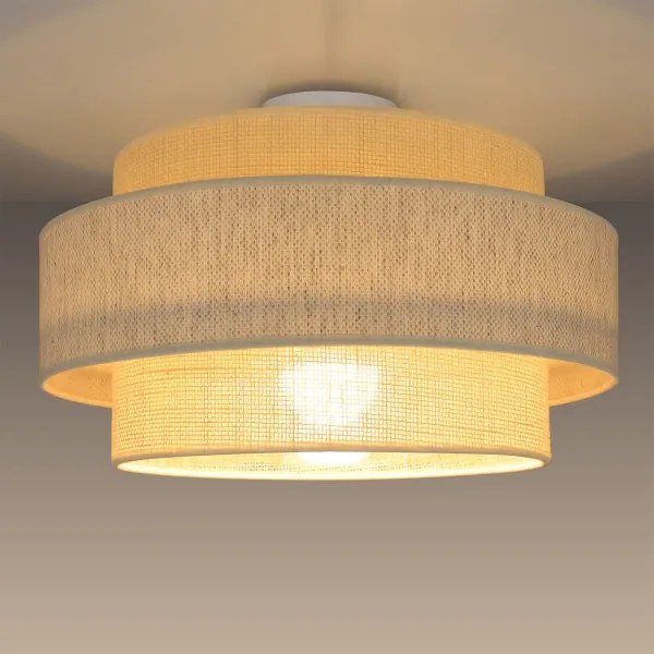 Mennyezeti lámpa BOHO 1xE27/60W/230V Ø 40 cm krémszínű/juta