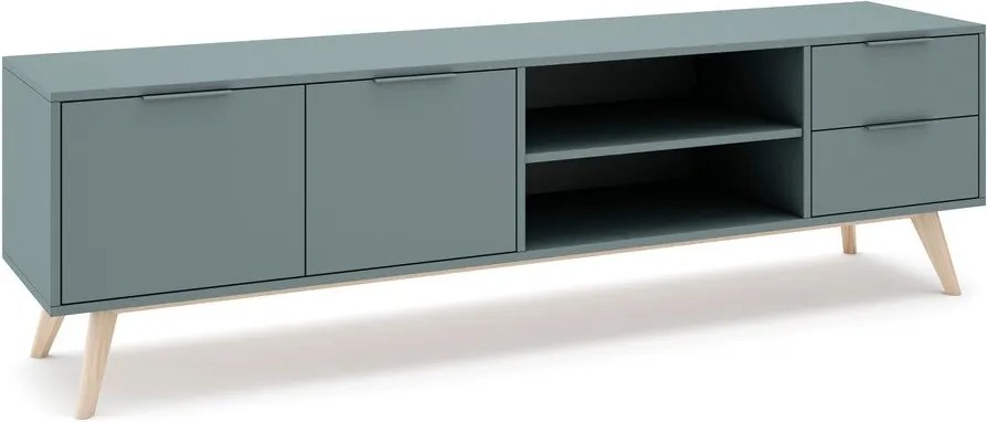 Szürkészöld TV-állvány 180x53x40 cm Pisco – Marckeric