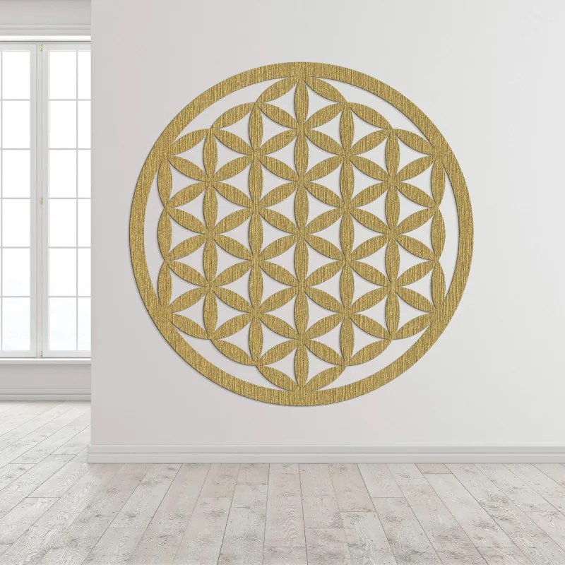 Elegáns, faragott fa mandala falra - FLORUM
