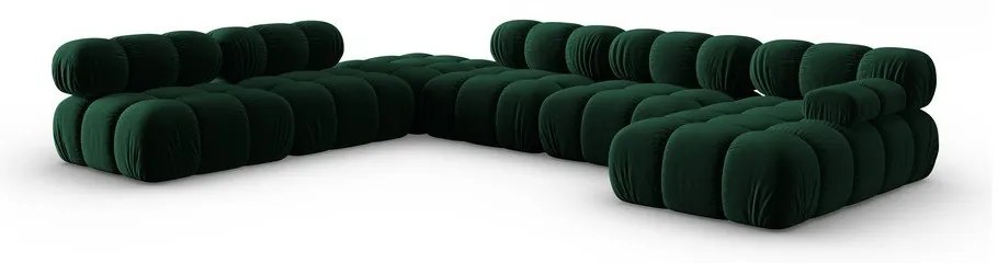 Zöld bársony kanapé 379 cm Bellis – Micadoni Home