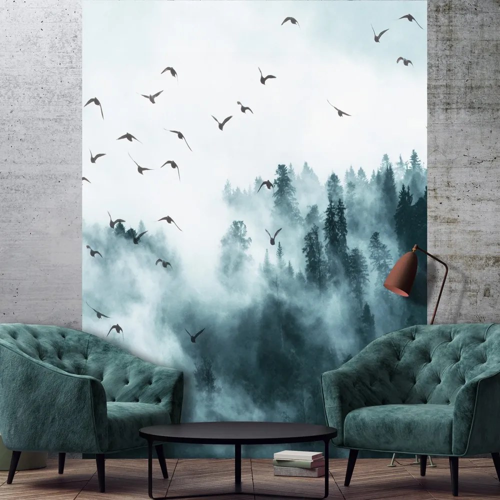 Ködös erdő poszter, fotótapéta, Papír (184x254 cm, álló)
