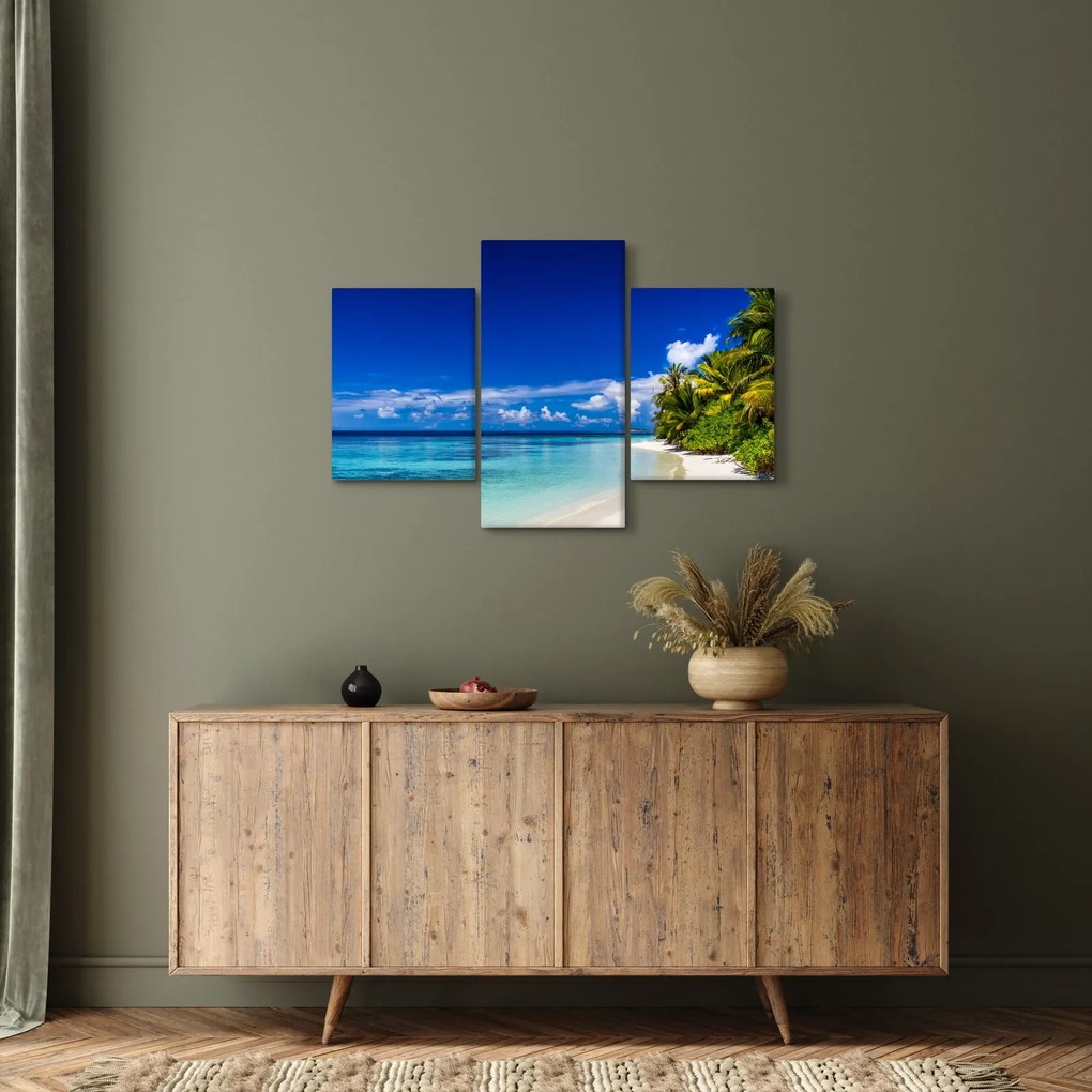 Egy trópusi tengerpart képe (90x60 cm)