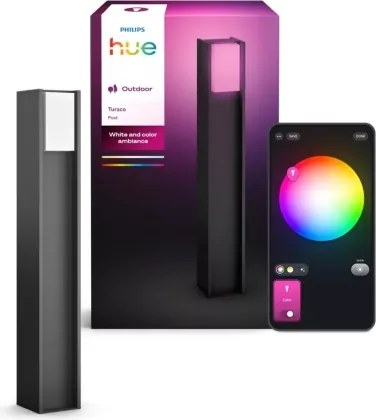 Philips - LED fényerőszabályozható kültéri lámpa Hue TURACO 1xE27/8,1W/230V 80 cm IP44