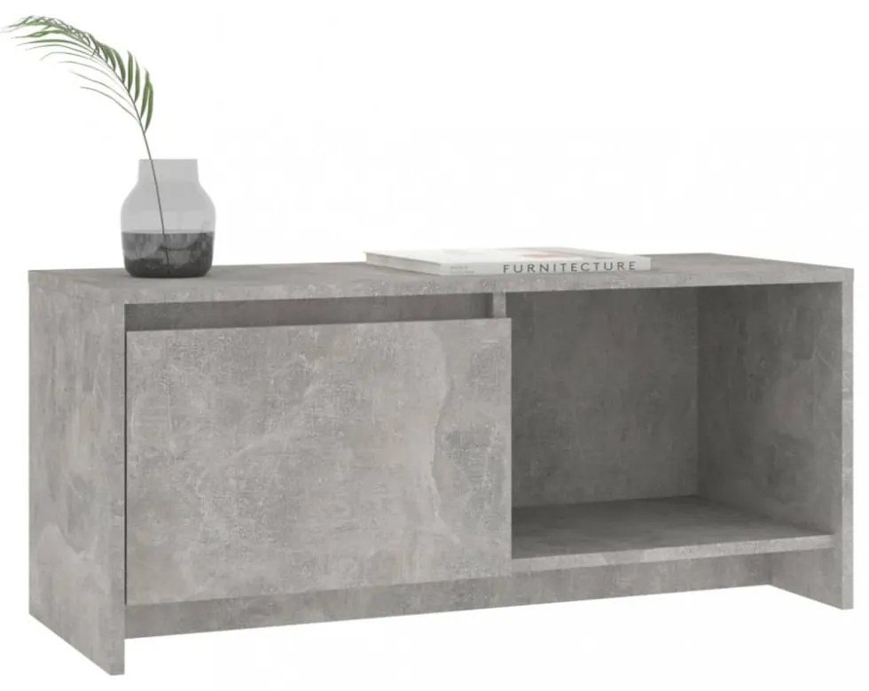 betonszürke szerelt fa TV-szekrény 90x35x40 cm