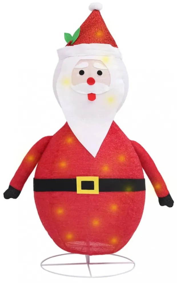dekoratív luxus szövet karácsonyi LED-es Mikulás figura 90 cm